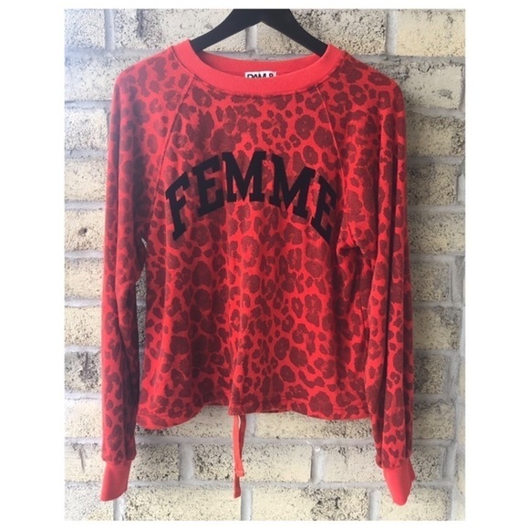 PAM & GELA Femme Leopard Cropped Sweatshirt - Picture 3 of 10